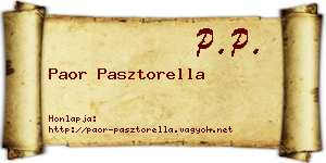 Paor Pasztorella névjegykártya